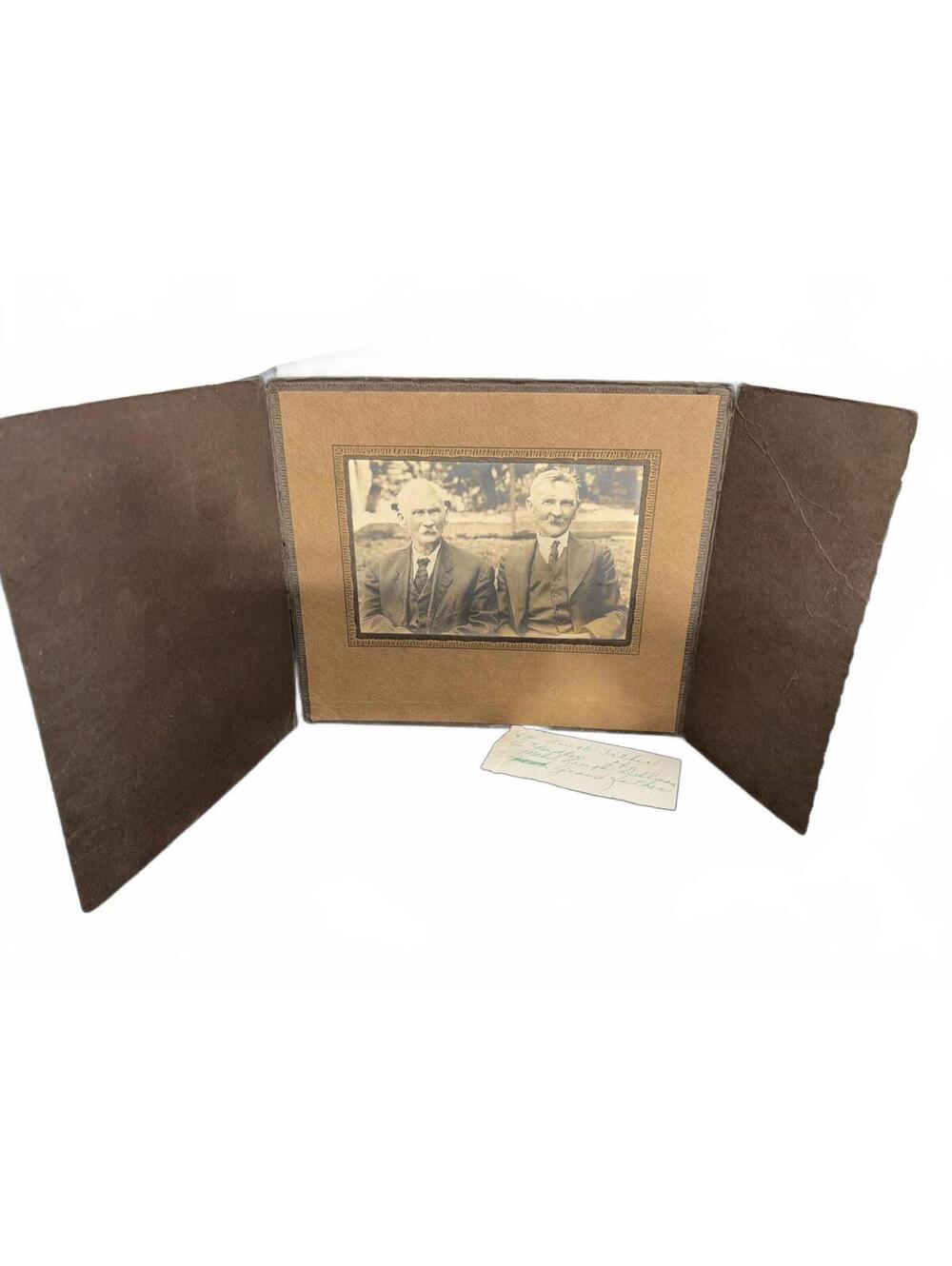 Vintage Cabinet Card W/photo & Handwritten Note